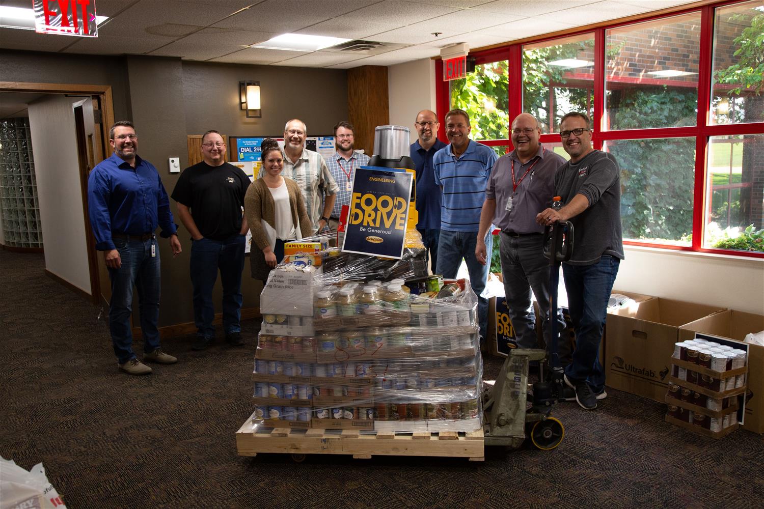 Engineering Department Food Drive Pallet